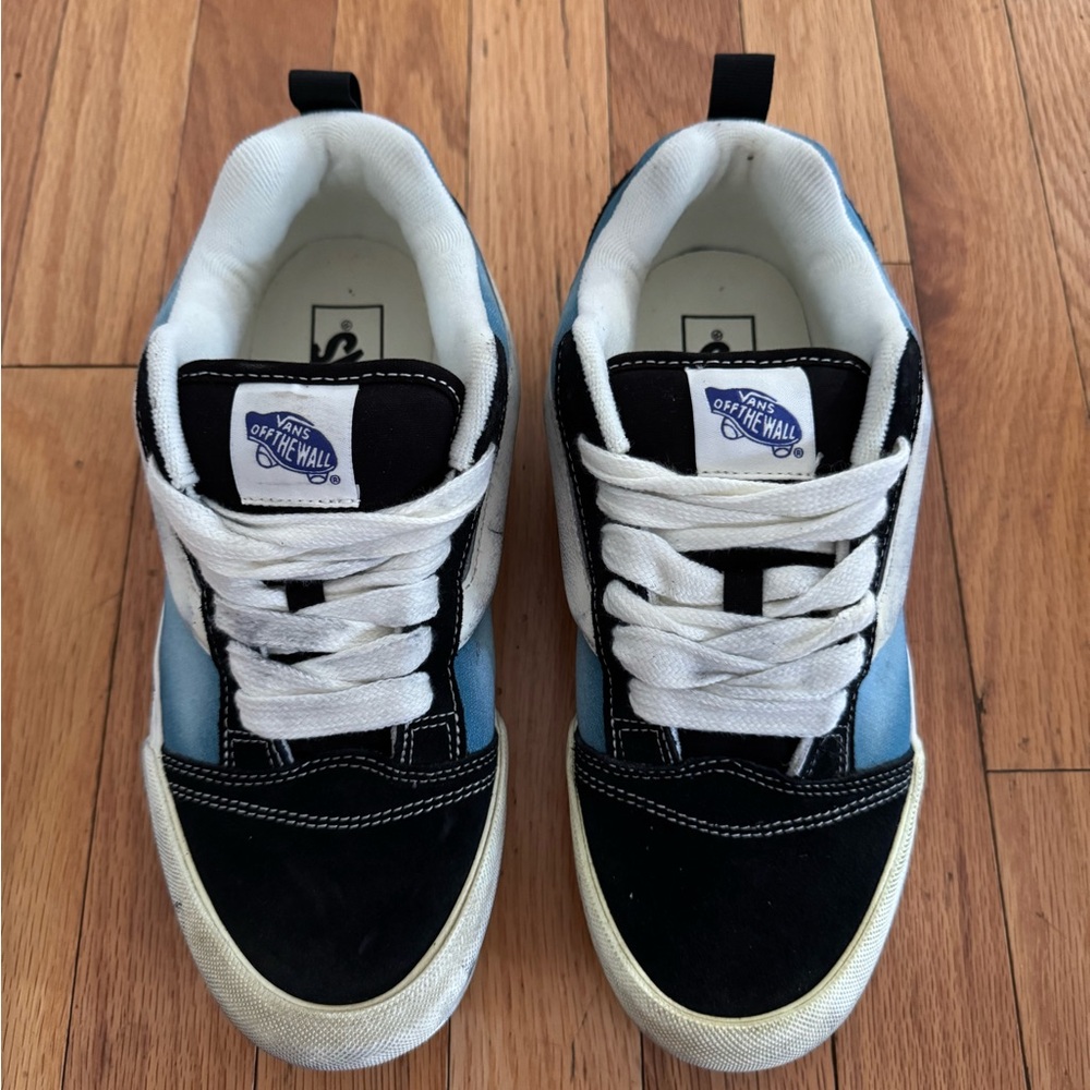 Vans Knu Skool Black and Light Blue Sneakers